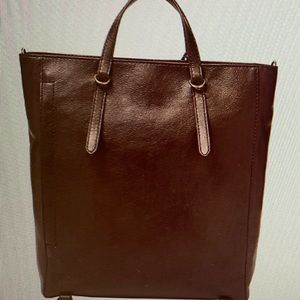 Fossil Womens Camilla leather convertible backpack purse handbag used